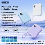 10000mAh Fast Charging Power Bank PD 22.5W USB C Mini Small Portable Powerbank With Built In Type C Cable