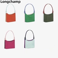 Longchamp Le Plige Re Play ใหม่สบายๆขนาดเล็กการจับคู่สีไนลอนกันน้ำใต้วงแขนกระเป๋ากระเป๋าถือยาว Champ ผู้หญิงกระเป๋า
