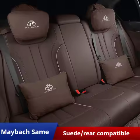 Car Suede Headrest Neck Support Seat Lumbar Neck Pillow Maybach S Class S400 S450 S480 S500 S580 S65