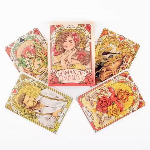 37Pcs Cards Romatic Lenormand Tarot Deck Full English Version Oracles Deck For Girl Board Games 10.2