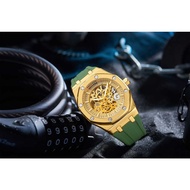 jam tangan pria belleda 9532 Rubber Original Anti Air Cowok Otomatis Laki Laki Arloji Water Resistan