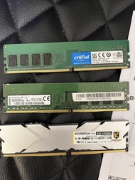 Crucial DDR4 8GB 2133MHz RAM + Kingsman DDR4 8GB 3200MHz RAM