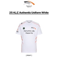 2025 HLE Authentic Uniform White “ZEUS” JERSEY. [Customizable ID] HLE E-sports LOL JERSEYS. Latest F
