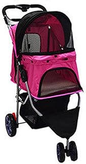 Dog Stroller Cat Pet Jogger Wagon Foldable Cart Multi-directional Ventilation Inlet and Outlet Trave