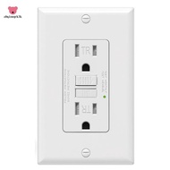 GFCI Outlet 15 Amp, Self-Test GFI Electrical Outlet, Tamper Resistant GFCI Receptacle with Wall Plat