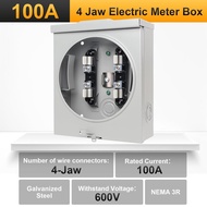 100A, 4 Jaw Electric Meter Box, with Meter Socket Hub, Stable and Reliable Current Transmission, NEM