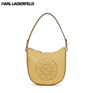 KARL LAGERFELD - K/CIRCLE PERFORATED MOON SHOULDER BAG 241W3028