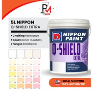 NIPPON Q-Shield Extra 5 Liter Exterior Wall Paint Cat Dinding Luaran Cat Dinding Luar Rumah Home Paint 油漆