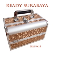 Box kosmetik JUMBO Kotak makeup beauty case import tas alat rias 2 rak susun koper mua box henna