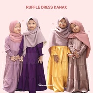 Dress Kanak Dress Ruffle Budak Dress Baju Raya 2022 Jubah Budak Perempuan Baju Kurung Budak Perempua