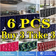 6PCS Lababo Curtain 3 for 100 makapal Sale Lababo Kitchen Sink Kurtina Sale Pang Lababo Curtain for 