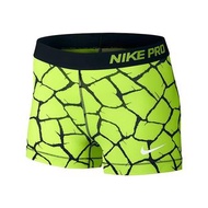 NIKE Women's Pro 3-inch Giraffe Women's Pro 3-Inch Giraffe Shorts  緊身運動短褲  螢光黃 女 M