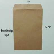 Local Manila Envelope - A4 Size Brown Document Envelope 9"×12.75" (228mm x 323mm) Sampul Surat A4