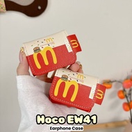 【Stock Ready】For Hoco EW41 Case Cute Cartoon Textile Crafts Earphone Case Casing Cover