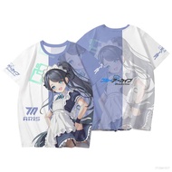 AM Star3 เสื้อยืดแขนสั้น คอสเพลย์ ลายอนิเมะ Blue Archive Tendou Arisu 3D แฟชั่นฤดูร้อน MA