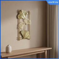 [RazecaMY] Golden Ginkgo Foliage Wall Art Long-Lasting Finish Golden Foliage Metal Hanging