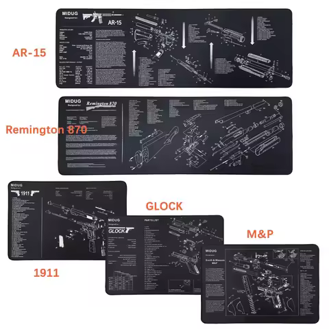 5mm Gun Cleaning Mat Mouse Pad Rubber Mat for Shotgun AR-15 Remington 870 Handgun Pistol 1911 GLOCK 