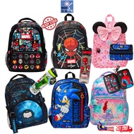 Smiggle School Collection: Backpack, Double Decker Lunchbox, Hardtop Pencil Case & Water Bottle [Rea