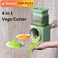 DESSINO Multifunctional Vegetable Grater & Slicer - Handheld Rotary Cutter for Easy Shredding and Sl