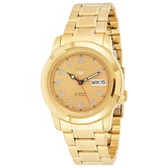 SEIKO 5 SNKK38J1 21 Jewels Automatic Gold Dial Stainless Steel Mens Watch JAPAN