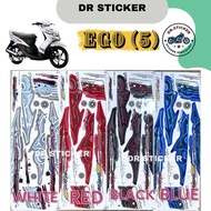 EGOS Stripe Stiker Sticker YAMAHA EGOS5 EGO5 EGO S MIO THAI LOOK (5) BODY COVERSET COVER SET KAVERSE