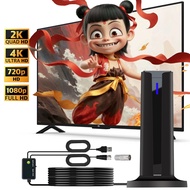 Digital TV Antenna for Smart TV Indoor,2025 TV Antenna with 3M Stick Base, 360°&Long Range Reception