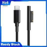 KDFH- 65W 15V 4A Laptop Charging Cable Magnetic High Speed PD Fast Charge Type-C Notebook Power Adapter Converter Cord for Microsoft Surface Pro 3/4/5/6/Go/Book 1/Book 2