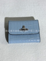 Vivienne Westwood 2025 New Queen Mother Wallet Card Bag Crocodile Pattern Coin Purse 30% Womens Coin