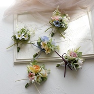 Boutonniere wrist Corsage Wedding Bridegroom Bridesmaid Wedding wrist Flowers for Wedding