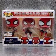 Funko pop 蜘蛛人 3Pack Spiderman Amazon通路貼 Marvel 公仔 搖頭娃娃