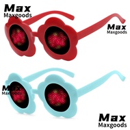 MAXG Fireworks Diffraction Glasses Aesthetic Rave Glasses Light Changing Eyewear Sunflower Shaped