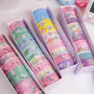 Washi Tape Box Set เทปกาว Cute สติกเกอร์เทปวาชิ ลาย Sanrio ยูนิคอน ลายสไตล์เกาหลี เทปตกแต่ง diy สติกเกอร์ลายการ์ตูน สติ๊กเกอร์ซานริโอ้