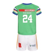 2024 NewCustomization 2024 Raiders Kids Kit Home Rugby Jersey Size: 16-26 (Print Custom Name Number)