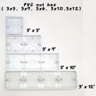 PVC surface type nut box/Electrical Use Switch box/conceal type joint box/3x3 3x6 3x7 3x10 3x12 4x10