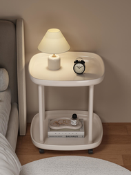 床頭櫃簡約現代小型替代品可移動奶油風小邊幾床邊收納櫃子置物架