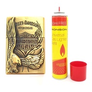 Butane Gas (Ronson Butane Gas) + Harley Davidson Eagle Butane Gas Lighter