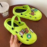 Inaso Sendal Wanita Slop Karet Jelly Cewek Sandal Rumah Korea Kekinian Baim Kodok Anti Slip HSN117