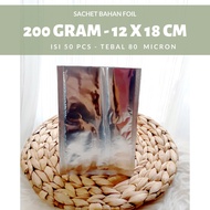 200 GR SELLING FOIL SACHET PACKAGING - ALUMINUM FOIL PACKAGING SUPPLIER - METALIZED FOIL SACHET BAG 
