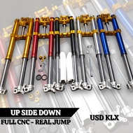 Up Side Down Real Jump KLX / USD KLX Fastbikes Full CNC Real Jump Anti Rust Size 95 cm Axle 48 mm Un