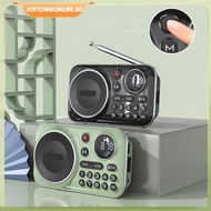 [joytownonline.sg] FM Radio Digital Radio TF/USB Portable Mini Radio Bluetooth-Compatible 5.0 Speak