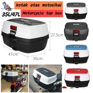 Motor GSB Box 47L Motorcycle Givi Top helmet Box Trunk Motorsikal Kotak motorcycle accessories Stora