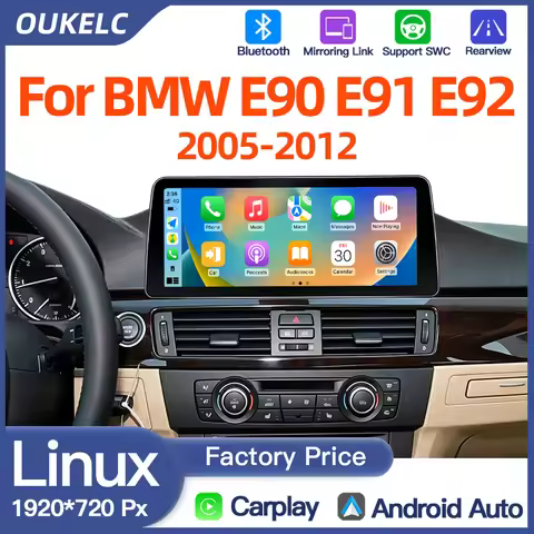 OUKELC Wireless Carplay Android Auto For BMW E90 E91 E92 CIC CCC Car Radio Multimedia Video Player L