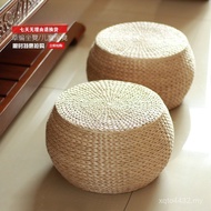 Living Room Low Stool 4i Straw Stool Household Pier Change Shoes Bench Sit Tatami Small Pier Round S