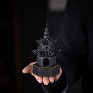 Pagoda Plate Incense Burner Zen Chinese Antique Incense Burner Household Indoor Incense Burner Sanda