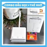 Combo CF, SD, TF card reader + 8GB CF memory card (Lighting)