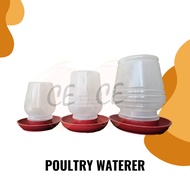 Poultry Waterer 1 Gallon, 1/2 Gallon, 1/4 Gallon