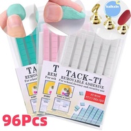 COOLSO 30/48/96Pcs Reusable Adhesive Clay, Tacky Gel Reusable Nail Adhesive Glue Clay, Solid Color D