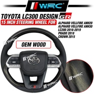 Toyota LC300 Design GR 15 INCH Steering Wheel With Air Bag For Toyota 2002 - 2019 Alphard Vellfire L