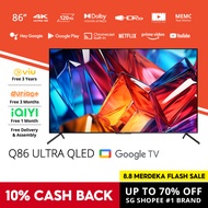 PRISM+ Q86 ULTRA 4K QLED Google TV 86 inch Quantum Colors Google Playstore Inbuilt Chromecast