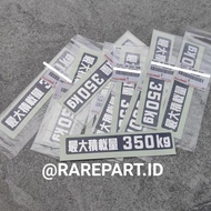 Sticker Max Maximum Load 350Kg Land Cruiser Vx Vx80 Vxr Hdj